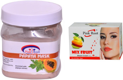 

Pink Root Mix Fruit Bleach 50g, Papaya Mask 500ml(Set of 2)
