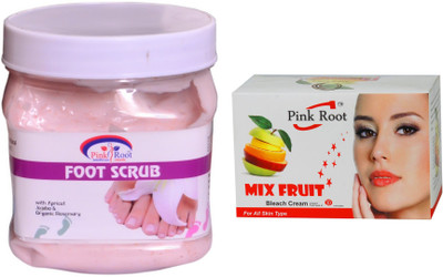 

Pink Root Mix Fruit Bleach 50g, Foot Scrub 500ml(Set of 2)