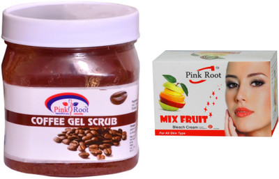 

Pink Root Mix Fruit Bleach 50g, Coffee Gel Scrub 500ml(Set of 2)