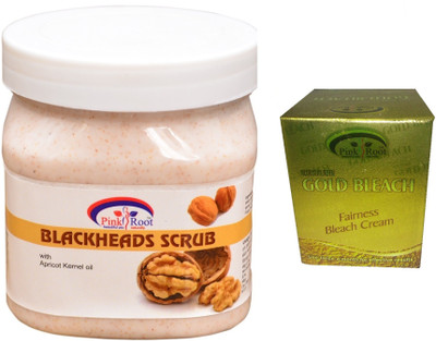 

Pink Root Gold Bleach 50g, Bleackheads Scrub 500ml(Set of 2)