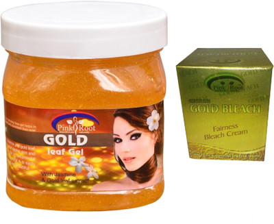 

Pink Root Gold Bleach 50g, Gold Leaf Gel 500ml(Set of 2)