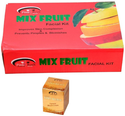 

Pink Root Gold Bleach 50g, Mix Fruit Facial Kit 83gm(Set of 2)
