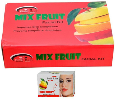 

Pink Root Mix Fruit Bleach 50g, Mix Fruit Facial Kit 83gm(Set of 2)