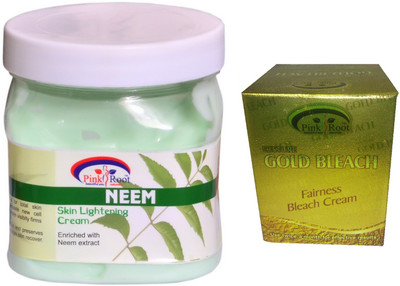 

Pink Root Gold Bleach 50g, Neem Cream 500ml(Set of 2)