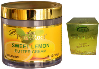 

Pink Root Gold Bleach 50g, Sweet Lemon Butter Cream 100gm(Set of 2)