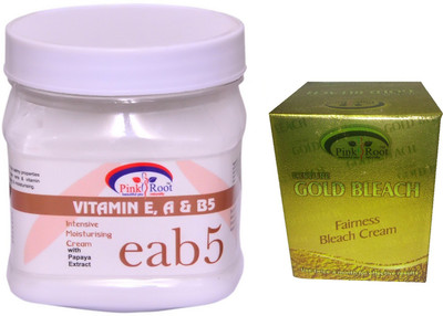 

Pink Root Gold Bleach 50g, Vitamin eab5 Cream 500ml(Set of 2)