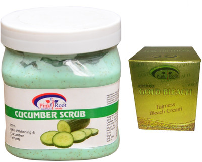 

Pink Root Gold Bleach 50g, Cucumber Scrub 500ml(Set of 2)