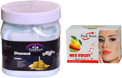 

Pink Root Mix Fruit Bleach 50g, Diamond Cream 500ml(Set of 2)