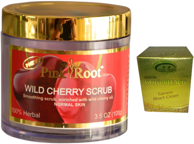 

Pink Root Gold Bleach 50g, Wild Cherry Scrub 100gm(Set of 2)