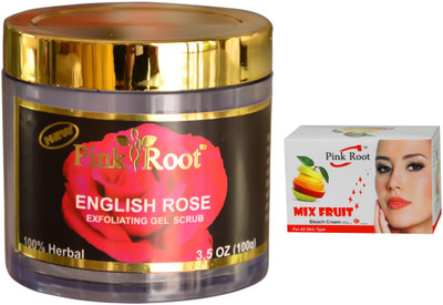 

Pink Root Mix Fruit Bleach 50g, English Rose 100gm(Set of 2)