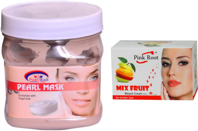 

Pink Root Mix Fruit Bleach 50g, Pearl Mask 500ml(Set of 2)
