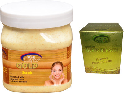

Pink Root Gold Bleach 50g, Gold Scrub 500ml(Set of 2)