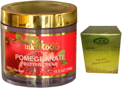 

Pink Root Gold Bleach 50g, Pomegranate Butter Cream 100gm(Set of 2)