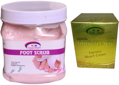 

Pink Root Gold Bleach 50g, Foot Scrub 500ml(Set of 2)