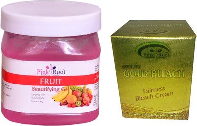 

Pink Root Gold Bleach 50g, Fruit Gel 500ml(Set of 2)