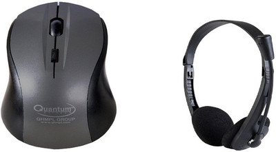 

Quantum Wireless Mouse and Stereo Headphone QHM316 Combo Set