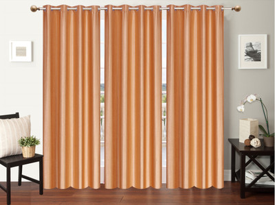 

Furnishing Zone 152 cm (5 ft) Polyester Window Curtain (Pack Of 3)(Plain, Beige)