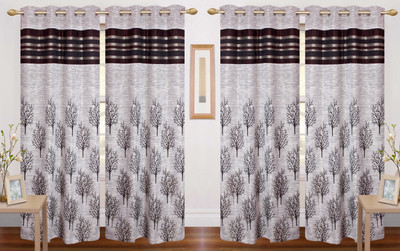 

Wonder Fab 213.36 cm (7 ft) Jacquard Door Curtain (Pack Of 4)(Printed, Brown)