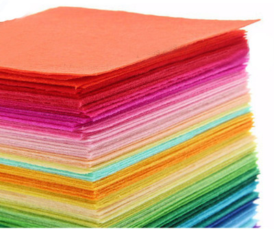 

iDream Multicolor Non Woven Felt Fabric For Sewing Decoration Dolls Crafts DIY (Pack of 40) - 300 g