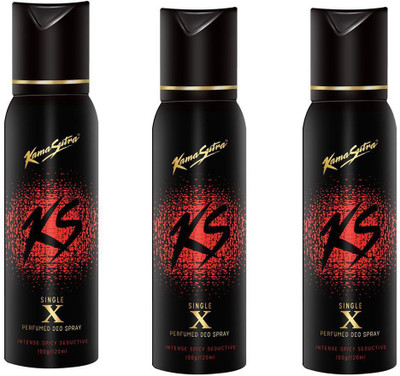 

KS SINGLE X Body Spray - For Men & Women(120 ml, Pack of 3)