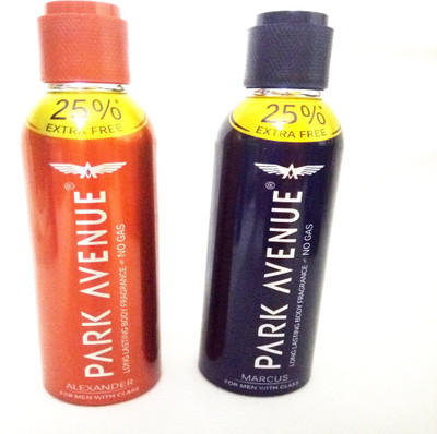 

Park Avenue ALEXANDER AND MARCUS Body Spray - For Men(300 ml, Pack of 2)