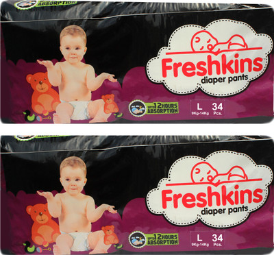 

FRESHKINS Diaper Pants - L(68 Pieces)