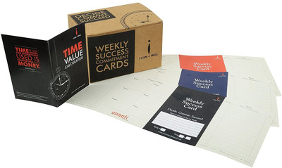 

UnnatiICANIWILL Pocket-size Planner/Organizer(0, Black, Blue, Orange, Pack of 3)