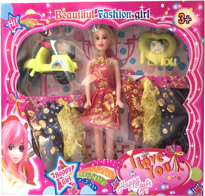 

Grind Sapphire Beautiful Barbie Doll With Fashion Accessories(Multicolor)