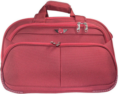 

Texas USA (Expandable) Imported Water Resistant 24 Inch Duffel Bags with Inbuilt Trolley Carry it on your shoulder or pull along as a trolley bag ! Duffel Strolley Bag(Red)