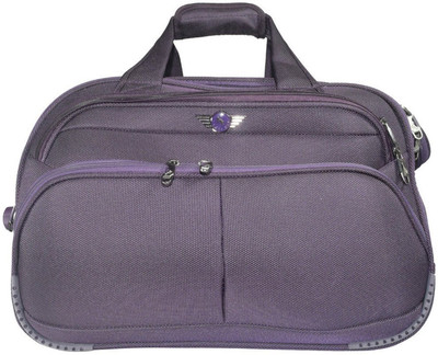 

Texas USA (Expandable) Imported Water Resistant 22 Inch Duffel Bags with Inbuilt Trolley Carry it on your shoulder or pull along as a trolley bag ! Duffel Strolley Bag(Purple)