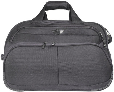 

Texas USA (Expandable) Imported Water Resistant 22 Inch Duffel Bags with Inbuilt Trolley Carry it on your shoulder or pull along as a trolley bag ! Duffel Strolley Bag(Black)