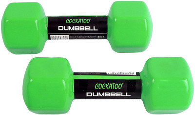 

COCKATOO EFFECT VINYL DUMBBELL 3 KG EACH Fixed Weight Dumbbell(3 kg), Multicolor