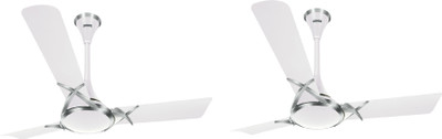 

Luminous Deltoid 3 Blade Ceiling Fan(Silky white, Pack of 2)