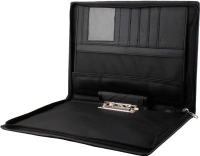 

ZesTale Premium Leatherette Document Folder(Set Of 1, Black)