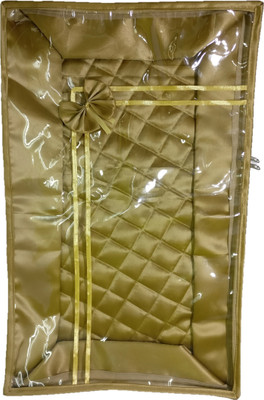 

Addyz Designer High Quality Latest Stylish Satin Lehenga Cover with Front Transparent Storage Bag Garment Cover(Gold)