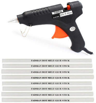 

FADMAN Black 60w Professional with 8 transparent Sticks Standard Temperature Corded Glue Gun (11 mm) Standard Temperature Corded Glue Gun(11 mm)