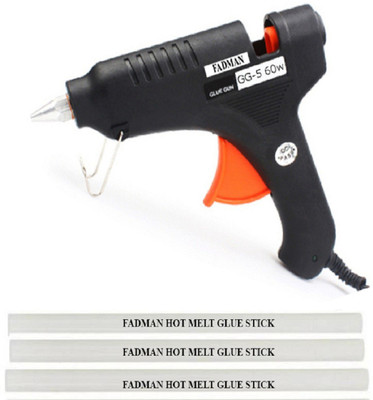 

FADMAN Black 60w Professional with 3 transparent Sticks Standard Temperature Corded Glue Gun (11 mm) Standard Temperature Corded Glue Gun(11 mm)