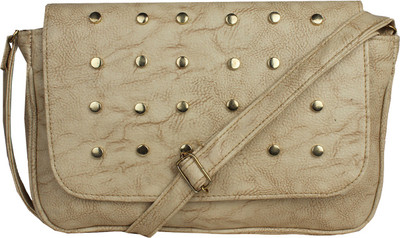 

LI LEANE Women Casual Beige Leatherette Sling Bag