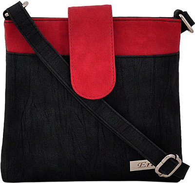 

Erica Fashion Sling Bag(Black, Red)