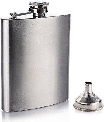 MENZY Classy Blends Liquor Or Wine Whiskey Vodka Alcohol Drinks Holder With Funnel Stainless Steel Hip Flask(230 ml)