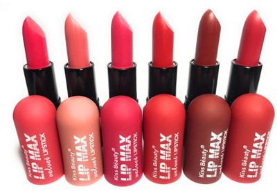 

Kiss Beauty Velvet Matte Lipstick(pack of-6)(Multicolour)