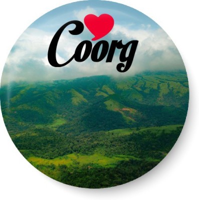 PEACOCKRIDE Love Coorg Fridge Magnet Pack of 1(Multicolor)