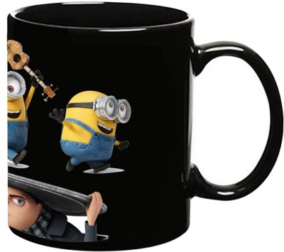 MUGKIN S01 Minion Dark Ceramic Coffee Mug(350 ml)