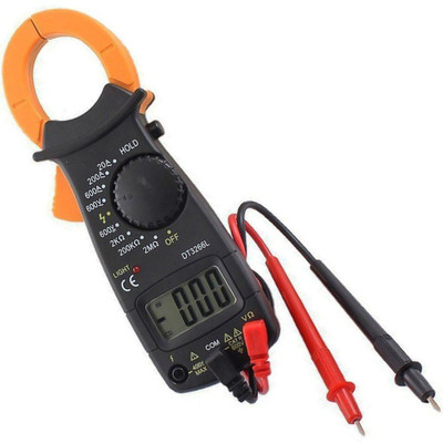 

Simxen Digital LCD Automatic AC/DC Electronic Tester Portable Handheld Clamp Volt Meter Multimeter 600V DT3266L Current Resistance Voltage Digital Multimeter(Orange, Black 2000 Counts)