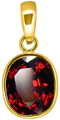 TEJVIJ AND SONS 4.25 ratti gomed pendent panchdhatu with gold plated for men & women… Gold-plated Garnet Metal Pendant