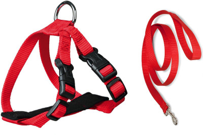Furious3D Dog Harness & Leash(, RED
