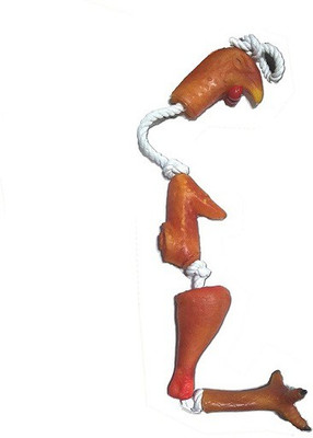 

SICONS Dog Toy Chicken Leg On Rope Chew Sicons Pet Fashion. Jute, Rubber Bone For Dog