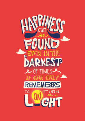 Technocraft Happiness Wall Poster Paper Print(18 inch X 12 inch, Rolled)