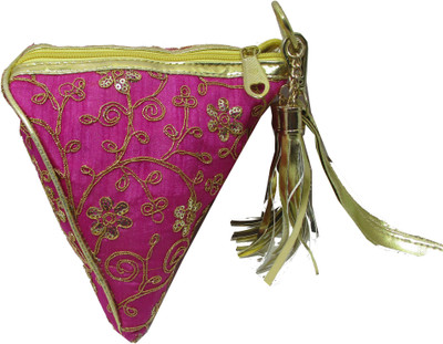 

Rahmanbags Embroidery design Potli for women's. Potli(Pink)
