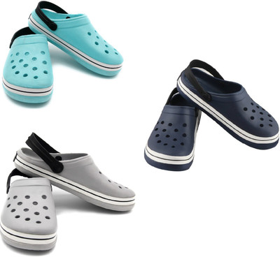 

Ziplite Men COMBO (CLOG LIGHT GREY)+(CLOG NAVY BLUE)+(CLOG LIGHT BLUE) Clogs